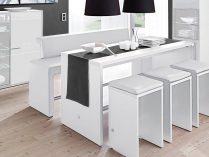 Mesa de cocina alta blanca