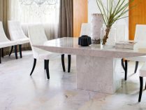 Mesa moderna de comedor de mármol